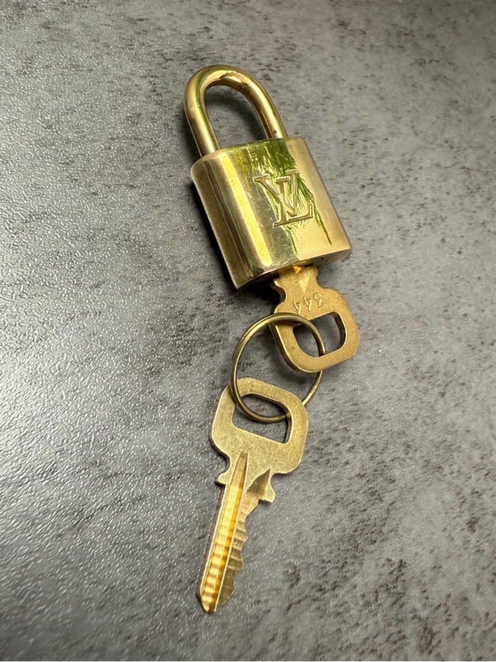 Louis Vuitton Gold-Tone LV Padlock with Matching Keys